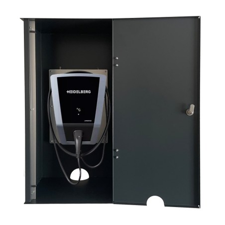 Lukittava wallbox-seinäkaappi Heidelberg Connect -auton latausasema