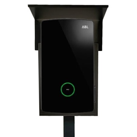Stand E Auto Stele Wallbox voor ABL eMH4 met regenhoes