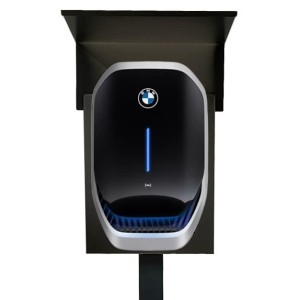 Standfuß E Auto Stele für BMW Wallbox Professional mit Regendach