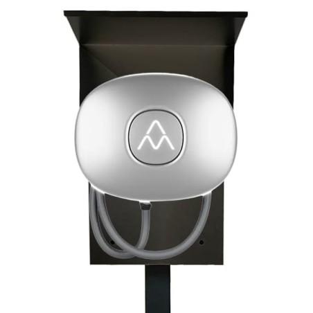 E-car pedestal for Charge Amps Halo Wallbox with rain cover