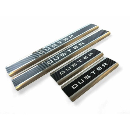 Dacia Duster 2 sill trims stainless steel Carbon