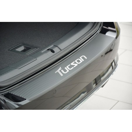 Hyundai Tucson 2 FL 2019 Protection du seuil de chargement en acier inoxydable carbone