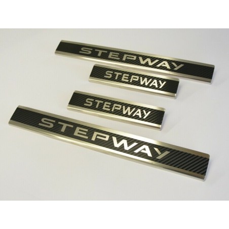 Dacia Logan MCV Stepway 2013-2020 stainless steel carbon style sill plates