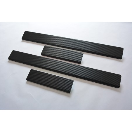 Embellecedores de umbral de carbono Dacia Sandero 2013-2020 de acero inoxidable