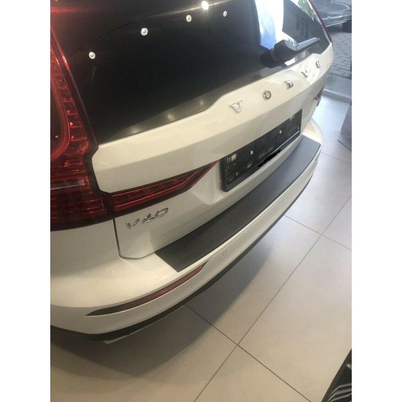 VOLVO V60 II a partir de 2018 Protector de parachoques de carbono de acero inoxidable