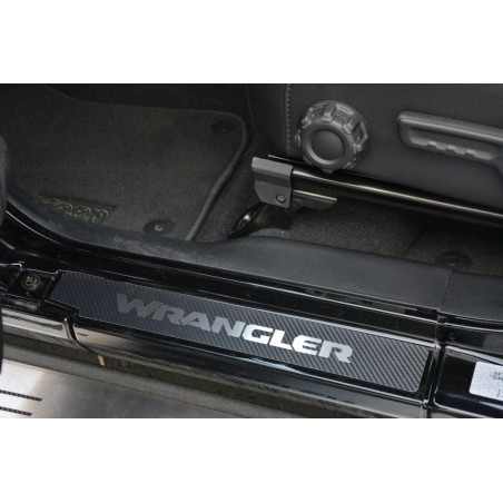 Jeep Wrangler JL ab bj. 2018 / 2 Türer Embellecedores de umbral de carbono de acero inoxidable