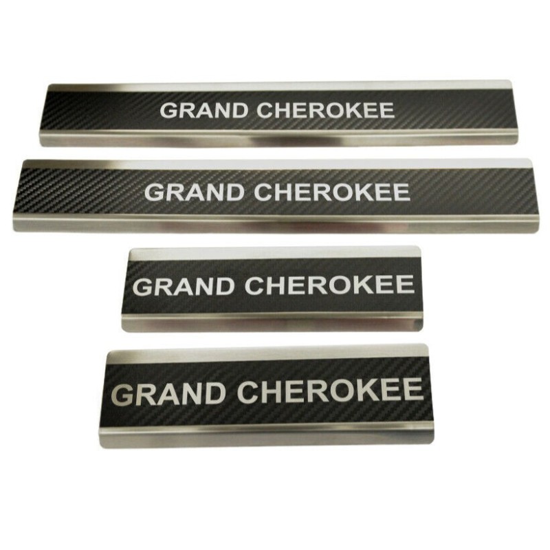 Jeep Grand Cherokee WK 2011-2019 Ruostumattomasta teräksestä valmistetut hiiliponttijalkalistat
