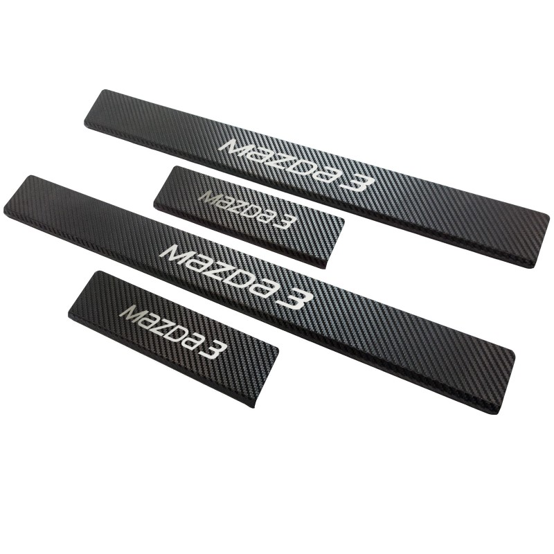Mazda 3 BM BN 2014-2018 2014-2018, ornamente pentru pragurile de carbon din oțel inoxidabil