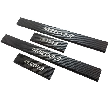 Mazda 3 BM BN 2014-2018 2014-2018, ornamente pentru pragurile de carbon din oțel inoxidabil