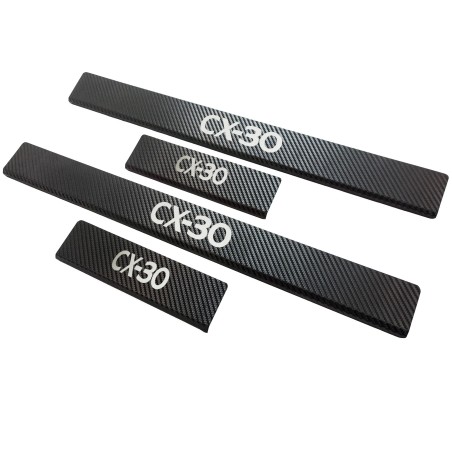 Mazda CX-30 stainless steel carbon sill plates