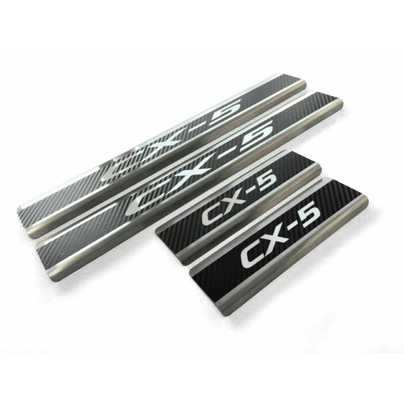 Mazda CX-5 KF ab bj.2017 stainless steel carbon sill plates