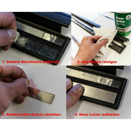 Mercedes W124 Coupe Cabriolet stainless steel door sill repair kit