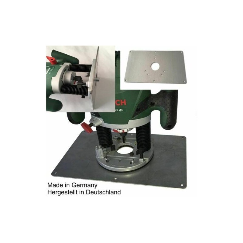 Mesa de fresado de chapa de acero para la fresadora POF 1400 ACE 1200 AE de Bosch