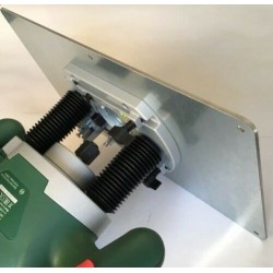 Tavola per fresatura in acciaio con inserto per fresa Bosch POF 1400 ACE 1200 AE