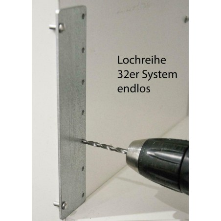 Drilling jig hole lines drilling jig 32 mm for shelves & dowel holes steel