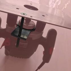 Router lift retrofit kit for Bosch POF 1400 ACE 1200 AE router
