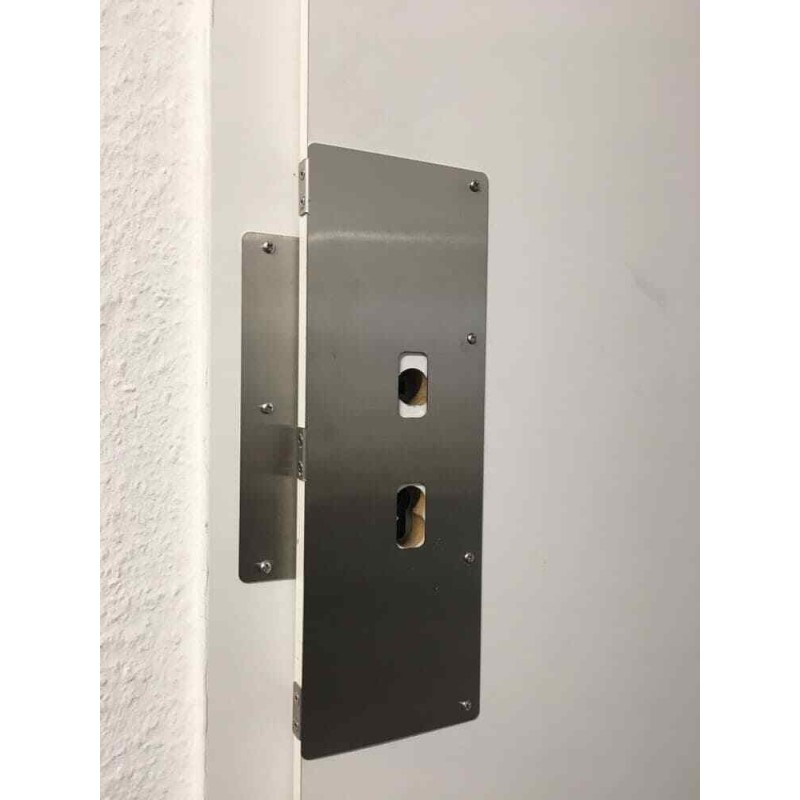 Conjunto de reparação de aço inoxidável para porta do quarto Din R/L porta de entrada plana em aço inoxidável