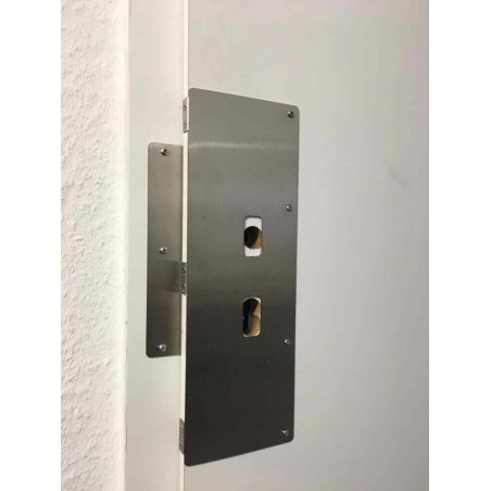 Kit de réparation en acier inoxydable pour porte de chambre Din R/L Porte d'entrée d'appartement Châssis en acier inoxydable