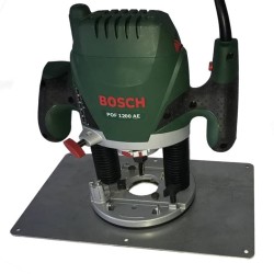 Tavola per fresatura in acciaio con inserto per fresa Bosch POF 1400 ACE 1200 AE
