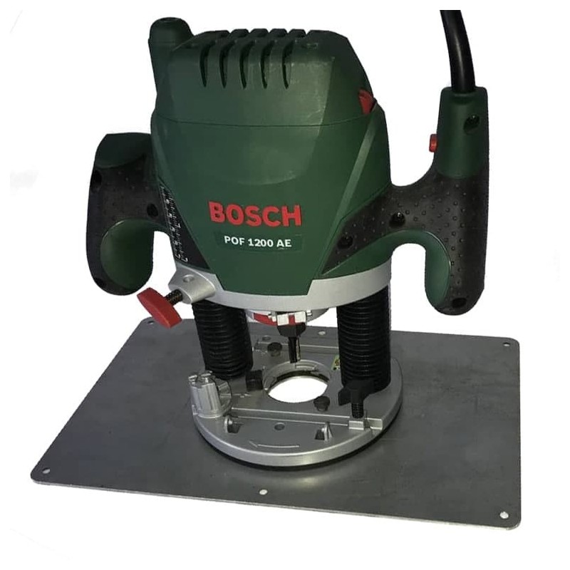 Mesa fresadora de acero de placa insertada para el timón Bosch POF 1400 ACE  1200 AE