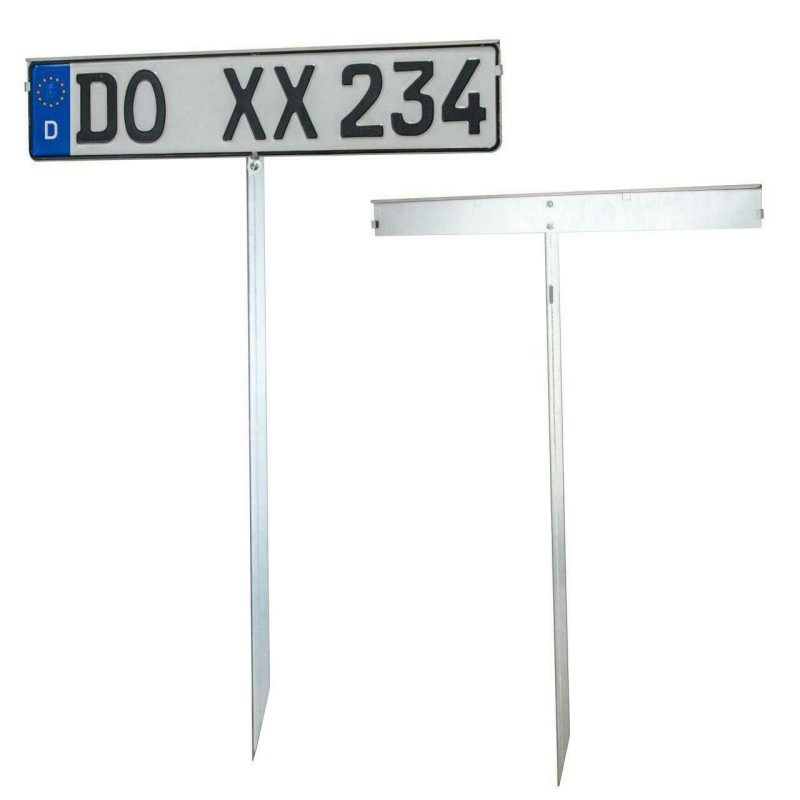 Señal de Aparcamiento con Montaje de Placa de Número en Poste de Impacto 750mm