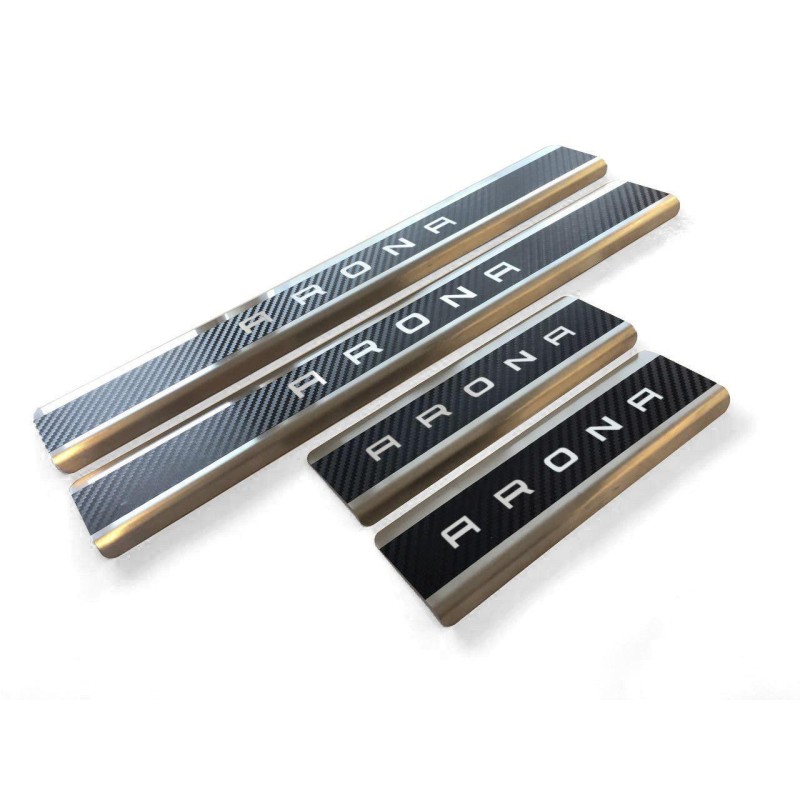 Embellecedores de umbral de puerta de acero inoxidable con inscripción para Seat Arona