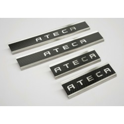 Edelstahl Carbon Einstiegsleisten mit Schriftzug für Seat Ateca