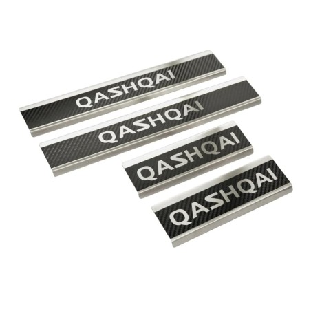 Edelstahl Carbon Einstiegsleisten für Nissan Qashqai J12 ab bj.06.2021