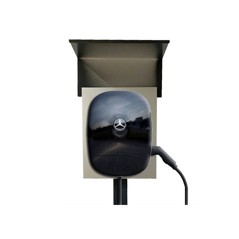Pedestal with rain roof for car charging stations Wallbox from Mercedes-Benz