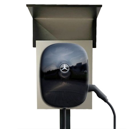 Pedestal with rain roof for car charging stations Wallbox from Mercedes-Benz