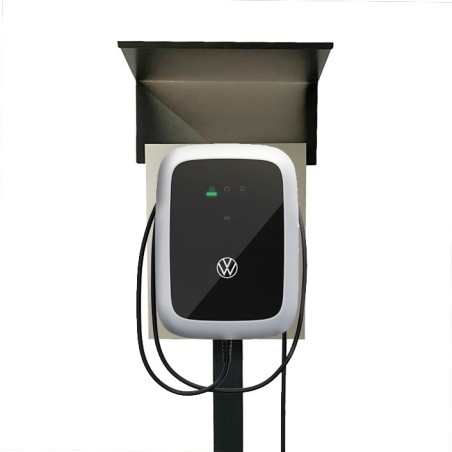 Pedestal with rain cover for car charging stations Wallbox from Audi VW Seat and Skoda