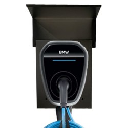 Pedestal with rain cover for car charging stations Wallbox from BMW