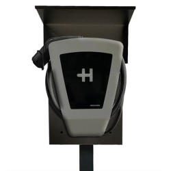 Pedestal with rain cover for car charging stations Wallbox from Heidelberg for setting in concrete