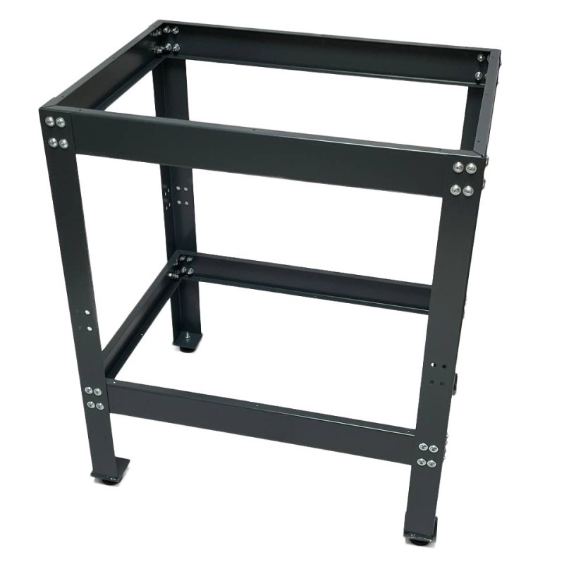 Milling table underframe made of steel galvanized RAL 7016 powder coated