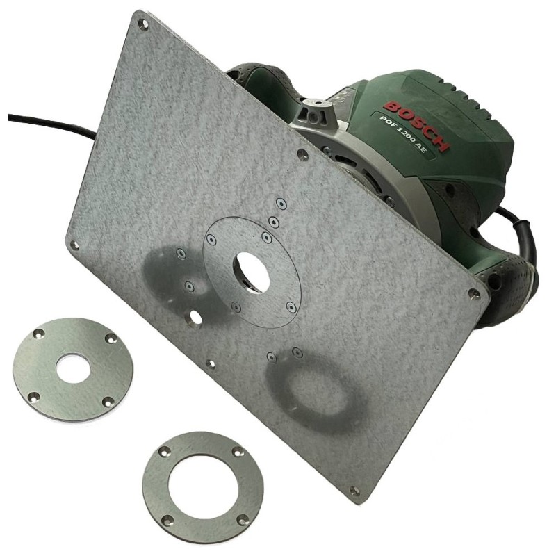 Placa de montaje con anillos de inserción para la POF 1400 ACE 1200 AE