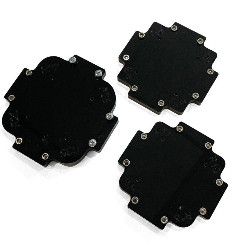 Set di sagome di fresatura a raggio esterno con bussole filettate router