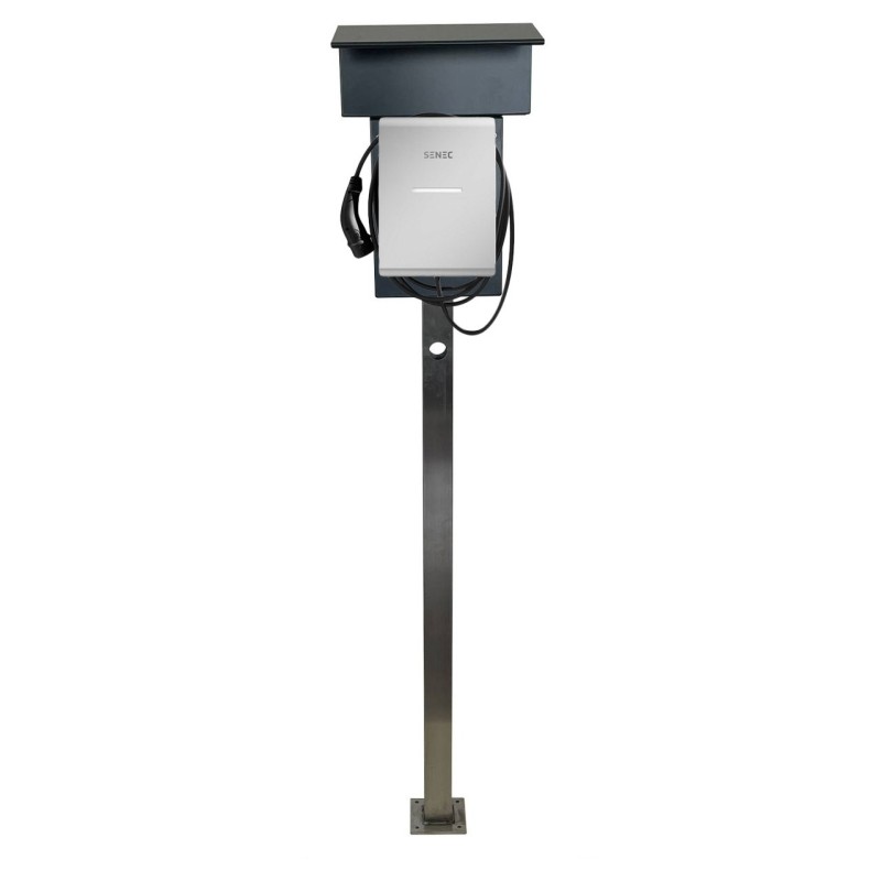 Pedestal E Car Stele Wallbox Duo para 2 estações de carregamento automóvel Senec em aço inoxidável