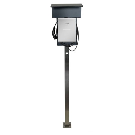 Pedestal E Car Stele Wallbox Duo para 2 estações de carregamento automóvel Senec em aço inoxidável