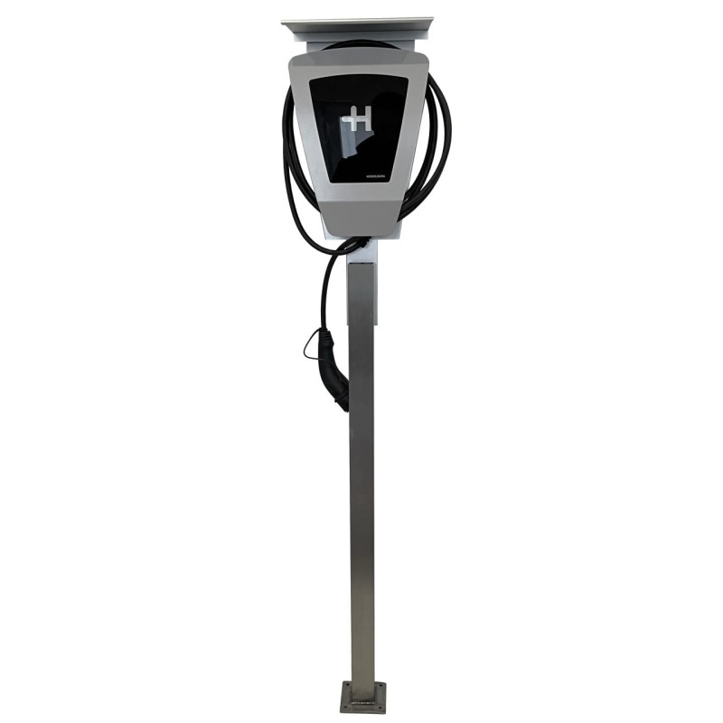 Stainless steel E-car pedestal for Heidelberg Wallbox base for setting in concrete