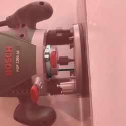Router lift retrofit kit for Bosch POF 1400 ACE 1200 AE router