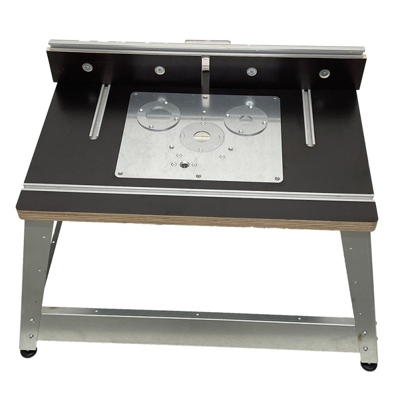 Mesa de fresagem com batente para a tupia Triton JOF001 com anéis de inserção