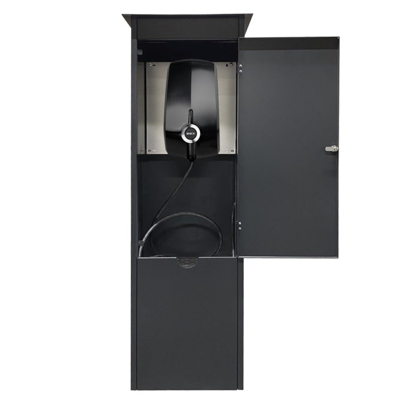Wallbox-Schrank Stele für EVBox Elvi V2 Autoladestation Abschließbar