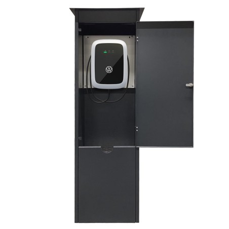Wallbox szekrény Stele VW Audi Seat és Skoda autótöltő állomáshoz Zárható