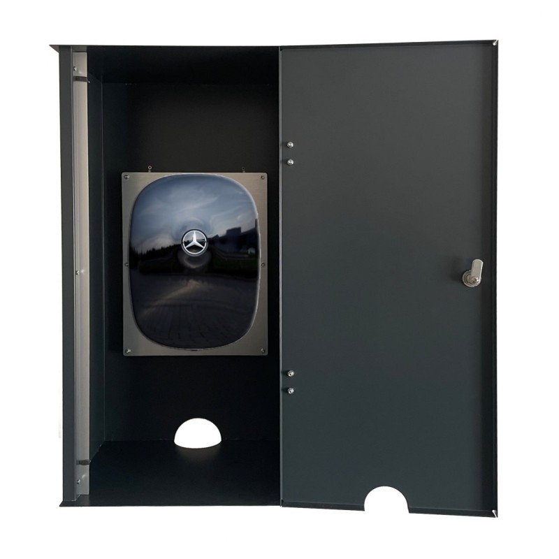Lockable wallbox wall cabinet for car charging station from Mercedes